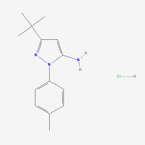 5-TERT-BUTYL-2-P-TOLYL-2H-PYRAZOL-3-YLAMINE (CAS: 317806-86-3) - Chemical Structure and Molecular Formula 