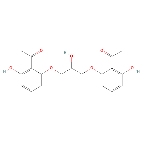 1,1'-{(2-Hydroxy-1,3-propanediyl)bis[oxy(6-hydroxy-2,1-phenylene)]}diethanone (CAS: 16150-44-0) - Chemical Structure and Molecular Formula 
