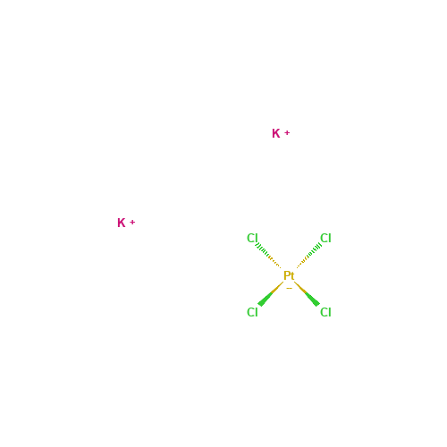 dipotassium tetrachloroplatinate (CAS: 10025-99-7) - Chemical Structure and Molecular Formula 