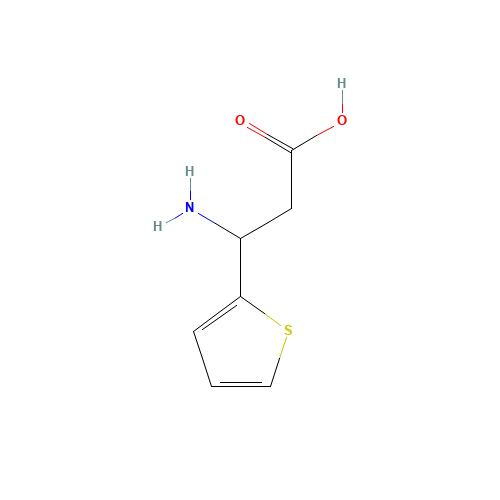 3-Amino-3-(2-thienyl)propanoic acid (CAS: 3270-89-1) - Chemical Structure and Molecular Formula 