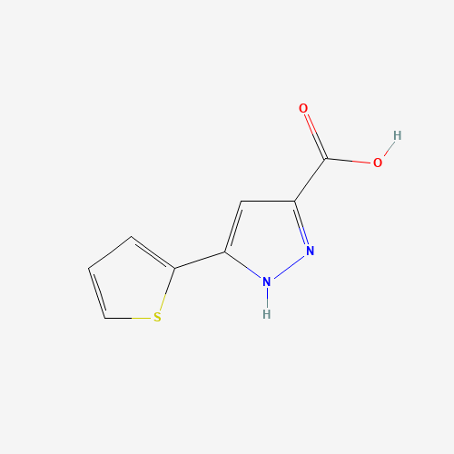 5-(2-Thienyl)-1H-pyrazole-3-carboxylic acid (CAS: 182415-24-3) - Chemical Structure and Molecular Formula 
