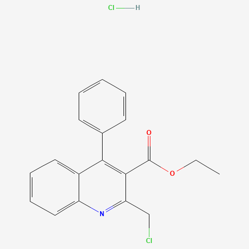 Ethyl 2-(chloromethyl)-4-phenyl-3-quinolinecarboxylate (CAS: 126334-84-7) - Chemical Structure and Molecular Formula 