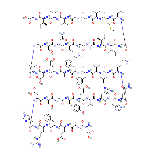 beta-Amyloid (1-42) (CAS: 107761-42-2) - Chemical Structure and Molecular Formula 