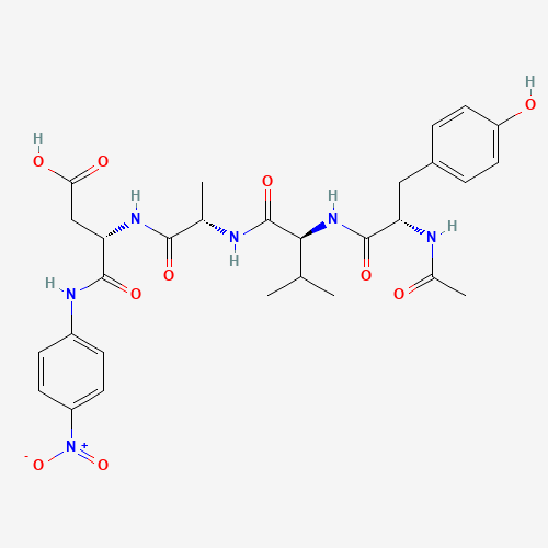 N-Acetyl-L-tyrosyl-L-valyl-L-alanyl-N-(4-nitrophenyl)-L-a-asparagine (CAS: 149231-66-3) - Chemical Structure and Molecular Formula 