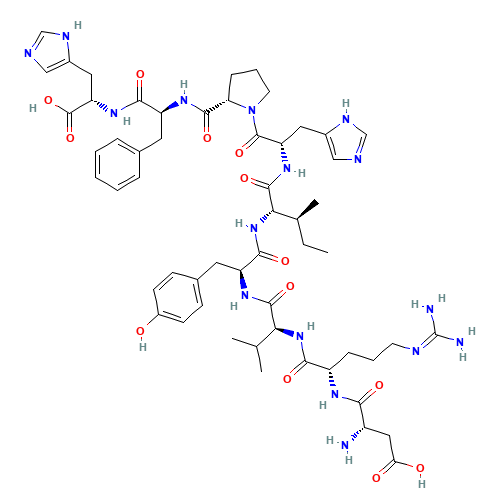 H-ASP-ARG-VAL-TYR-ILE-HIS-PRO-PHE-HIS-OH (CAS: 34273-12-6) - Related Chemical Product