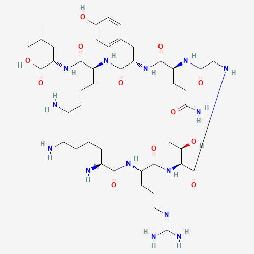 H-LYS-ARG-THR-GLY-GLN-TYR-LYS-LEU-OH (CAS: 152051-61-1) - Chemical Structure and Molecular Formula 