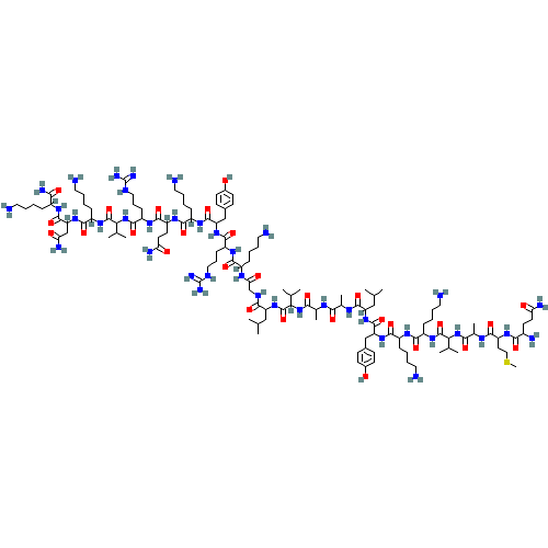 H-GLN-MET-ALA-VAL-LYS-LYS-TYR-LEU-ALA-ALA-VAL-LEU-GLY-LYS-ARG-TYR-LYS-GLN-ARG-VAL-LYS-ASN-LYS-NH2 (CAS: 144025-82-1) - Related Chemical Product