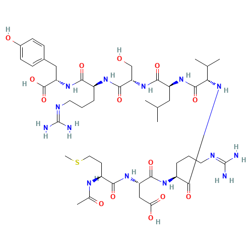 N-ACETYL-MET-ASP-ARG-VAL-LEU-SER-ARG-TYR ACETATE (CAS: 120944-71-0) - Chemical Structure and Molecular Formula 