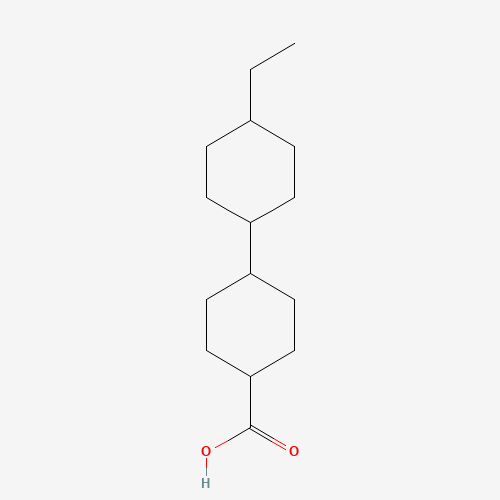 (1r,4r)-4-Ethyl-1,1'-bi(cyclohexyl)-4-carboxylic acid (CAS: 84976-67-0) - Chemical Structure and Molecular Formula 