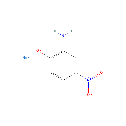 Sodium 2-amino-4-nitrophenolate (CAS: 61702-43-0) - Chemical Structure and Molecular Formula 