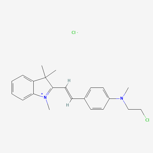 2-(2-{4-[(2-Chloroethyl)(methyl)amino]phenyl}vinyl)-1,3,3-trimethyl-3H-indolium (CAS: 3648-36-0) - Related Chemical Product