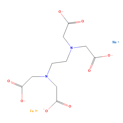 Iron(3+) sodium 2,2',2'',2'''-(1,2-ethanediyldinitrilo)tetraacetate (1:1:1) (CAS: 15708-41-5) - Related Chemical Product