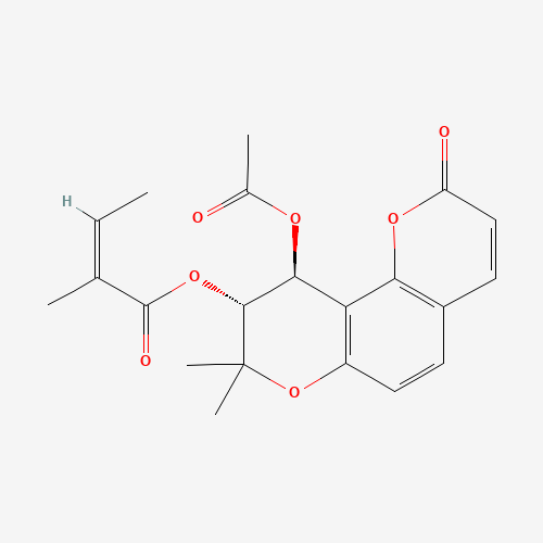 (9R,10R)-10-Acetoxy-8,8-dimethyl-2-oxo-9,10-dihydro-2H,8H-pyrano[2,3-f]chromen-9-yl (2Z)-2-methyl-2-butenoate (CAS: 73069-25-7) - Related Chemical Product
