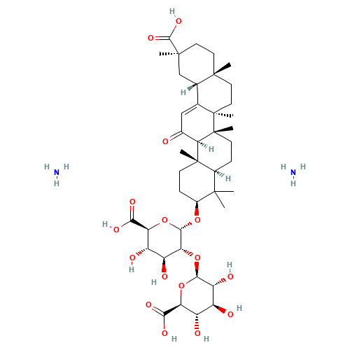 (5ξ,8ξ,10ξ,17ξ,18ξ)-29-Hydroxy-11,29-dioxoolean-12-en-3-yl 2-O-hexopyranuronosylhexopyranosiduronic acid diammoniate (CAS: 79165-06-3) - Related Chemical Product