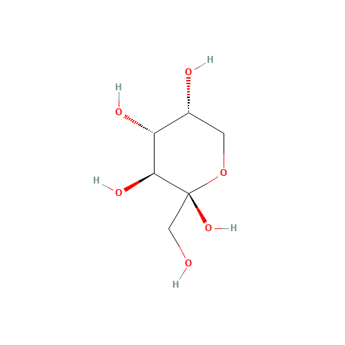 b-D-Fructopyranose (CAS: 7660-25-5) - Chemical Structure and Molecular Formula 