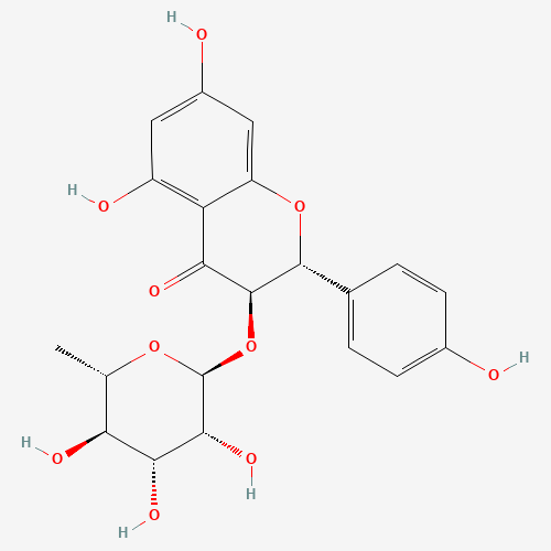 (2R,3R)-5,7-Dihydroxy-2-(4-hydroxyphenyl)-4-oxo-3,4-dihydro-2H-chromen-3-yl 6-deoxy-a-L-mannopyranoside (CAS: 572-31-6) - Related Chemical Product