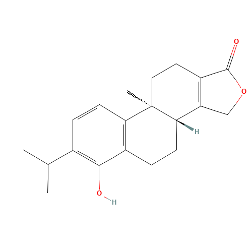 (3bR,9bS)-6-Hydroxy-7-isopropyl-9b-methyl-3b,4,5,9b,10,11-hexahydrophenanthro[1,2-c]furan-1(3H)-one (CAS: 74285-86-2) - Chemical Structure and Molecular Formula 