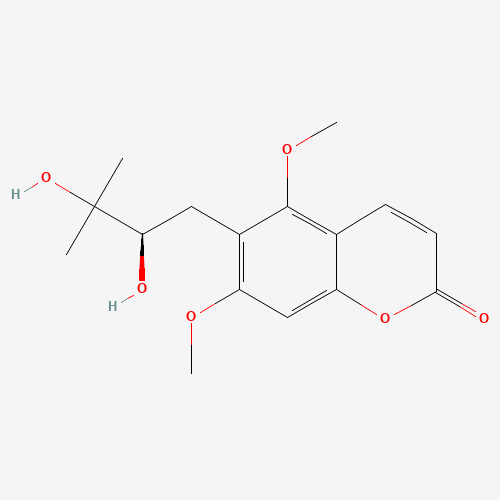 6-(2,3-Dihydroxy-3-methylbutyl)-5,7-dimethoxy-2H-chromen-2-one (CAS: 483-90-9) - Related Chemical Product