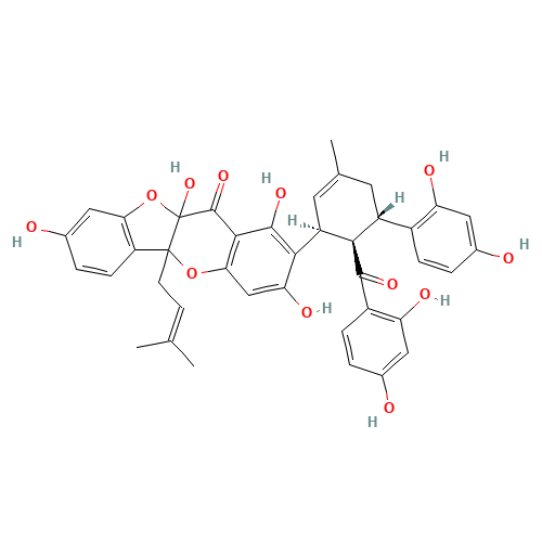 sanggenon C (CAS: 80651-76-9) - Chemical Structure and Molecular Formula 