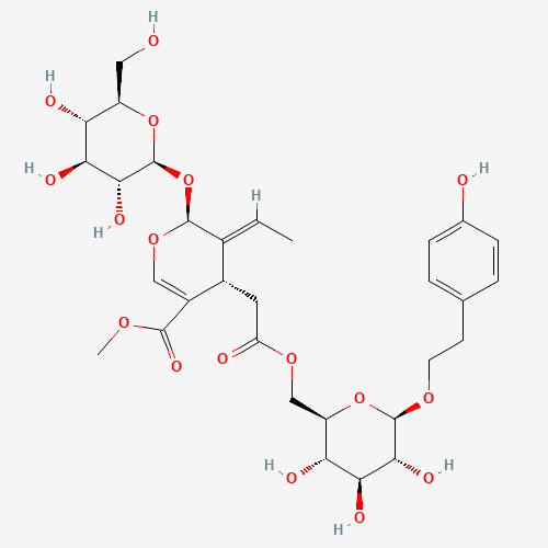 2-(4-Hydroxyphenyl)ethyl 6-O-{[(2S,3E)-3-ethylidene-2-(b-D-glucopyranosyloxy)-5-(methoxycarbonyl)-3,4-dihydro-2H-pyran-4-yl]acetyl}-b-D-glucopyranoside (CAS: 39011-92-2) - Related Chemical Product