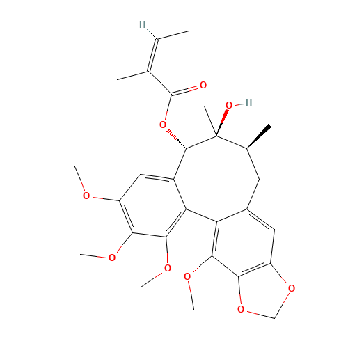 Schisantherin B (CAS: 58546-55-7) - Chemical Structure and Molecular Formula 