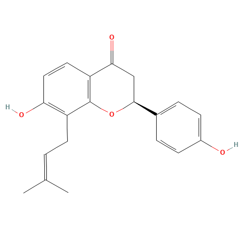 7-Hydroxy-2-(4-hydroxyphenyl)-8-(3-methyl-2-buten-1-yl)-2,3-dihydro-4H-chromen-4-one (CAS: 31524-62-6) - Related Chemical Product