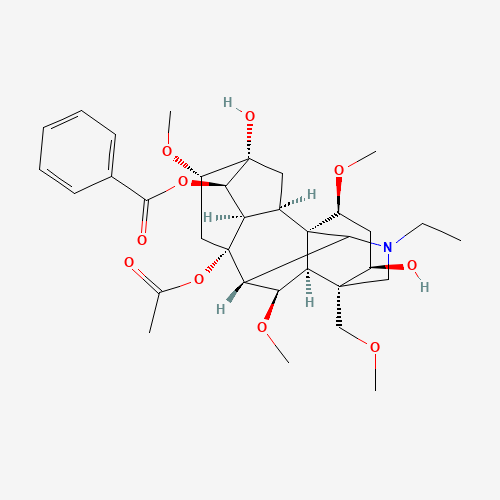 8-Acetoxy-20-ethyl-3,13-dihydroxy-1,6,16-trimethoxy-4-(methoxymethyl)aconitan-14-yl benzoate (CAS: 4491-19-4) - Related Chemical Product