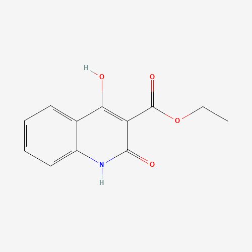 Ethyl 4-hydroxy-2-oxo-1,2-dihydro-3-quinolinecarboxylate (CAS: 40059-53-8) - Chemical Structure and Molecular Formula 