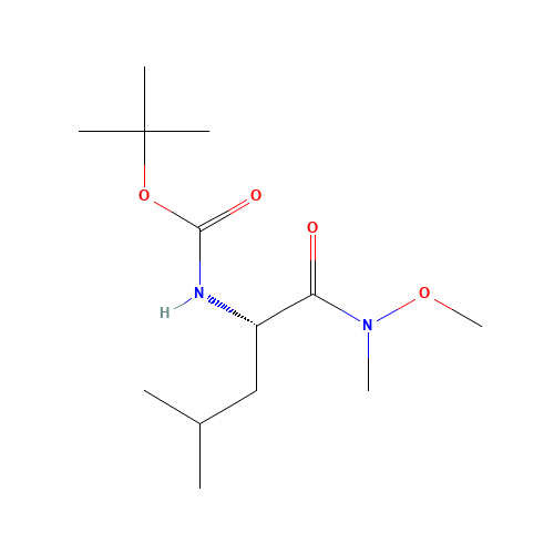 N-Methoxy-N-methyl-N2-{[(2-methyl-2-propanyl)oxy]carbonyl}-L-leucinamide (CAS: 87694-50-6) - Related Chemical Product