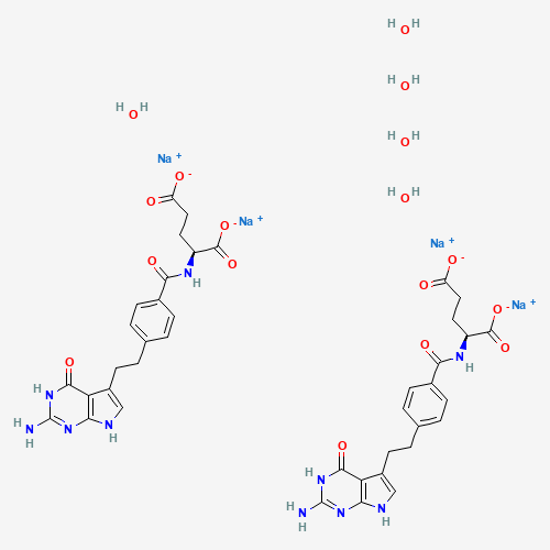 Sodium (2S)-2-({4-[2-(2-amino-4-oxo-4,7-dihydro-1H-pyrrolo[2,3-d]pyrimidin-5-yl)ethyl]benzoyl}amino)pentanedioate hydrate (2:1:1) (CAS: 357166-30-4) - Related Chemical Product