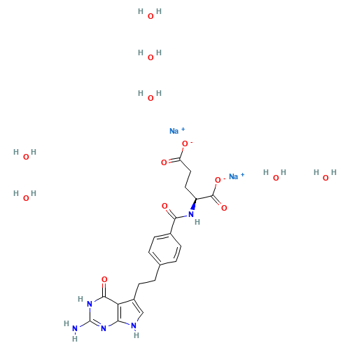 Sodium (2S)-2-({4-[2-(2-amino-4-oxo-4,7-dihydro-1H-pyrrolo[2,3-d]pyrimidin-5-yl)ethyl]benzoyl}amino)pentanedioate hydrate (2:1:7) (CAS: 357166-29-1) - Related Chemical Product