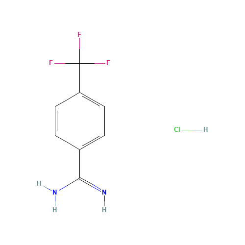4-(Trifluoromethyl)benzenecarboximidamide hydrochloride (1:1) (CAS: 38980-96-0) - Chemical Structure and Molecular Formula 