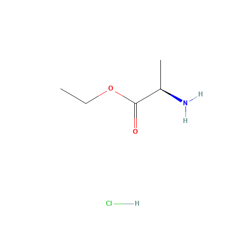 Ethyl L-alaninate hydrochloride (1:1) (CAS: 6331-09-5) - Chemical Structure and Molecular Formula 