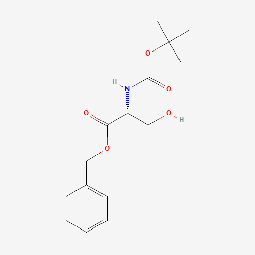 Benzyl N-{[(2-methyl-2-propanyl)oxy]carbonyl}-L-serinate (CAS: 141527-78-8) - Chemical Structure and Molecular Formula 
