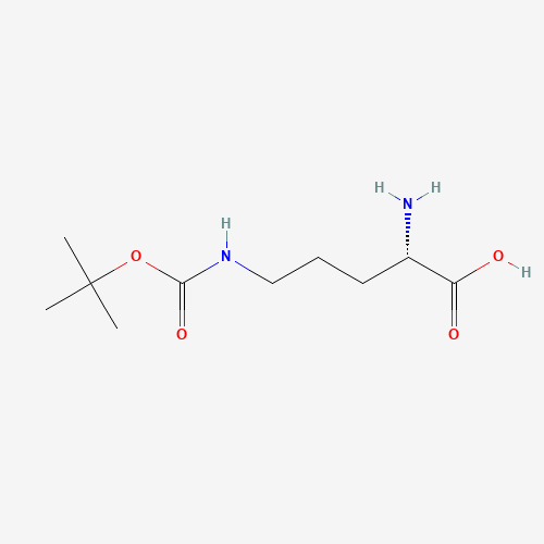 (2S)-2-Ammonio-5-({[(2-methyl-2-propanyl)oxy]carbonyl}amino)pentanoate (CAS: 13650-49-2) - Chemical Structure and Molecular Formula 