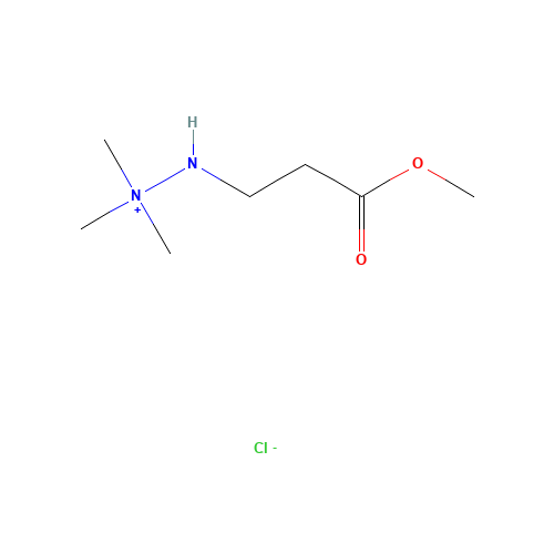 3-(2,2,2-Trimethylhydrazine) methyl acrylate chlorine (CAS: 76144-82-6) - Chemical Structure and Molecular Formula 
