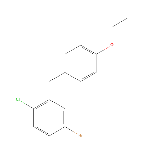 4-Bromo-1-chloro-2-(4-ethoxybenzyl)benzene (CAS: 461432-23-5) - Chemical Structure and Molecular Formula 