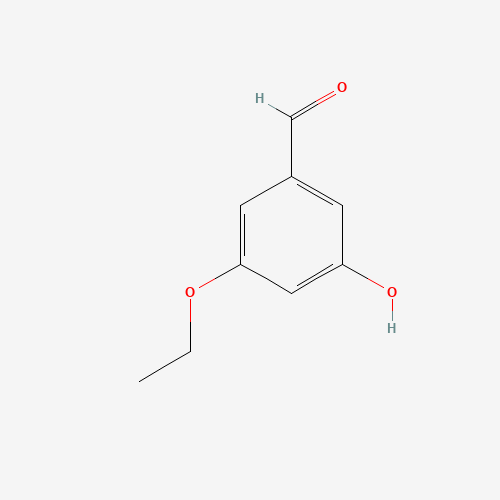 Benzaldehyde, 3-ethoxy-5-hydroxy- (CAS: 951800-15-0) - Chemical Structure and Molecular Formula 