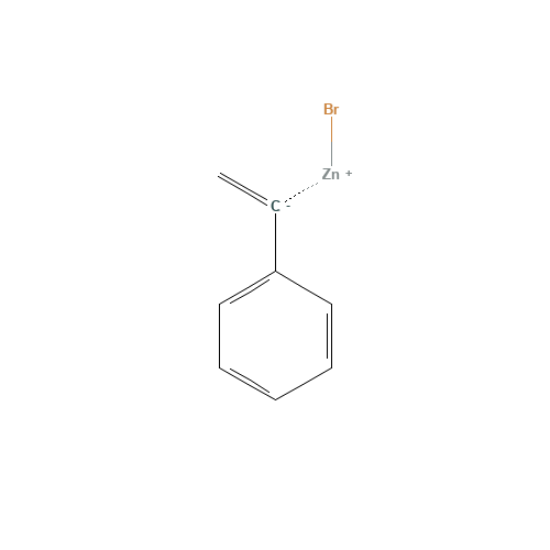 Bromo(1-phenylvinyl)zinc (CAS: 151073-86-8) - Chemical Structure and Molecular Formula 
