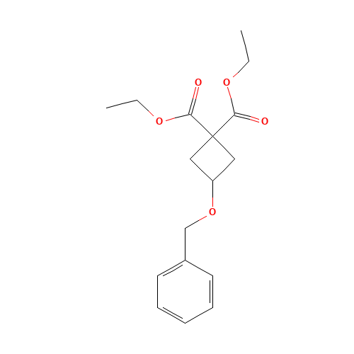 3-(Benzyloxy)-1,1-cyclobutanedicarboxylic acid (CAS: 54166-15-3) - Chemical Structure and Molecular Formula 