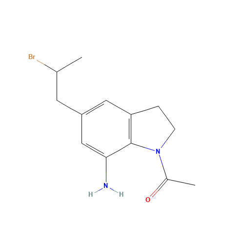 Ethanone, 1-[7-amino-5-(2-bromopropyl)-2,3-dihydro-1H-indol-1-yl]- (CAS: 160968-95-6) - Related Chemical Product