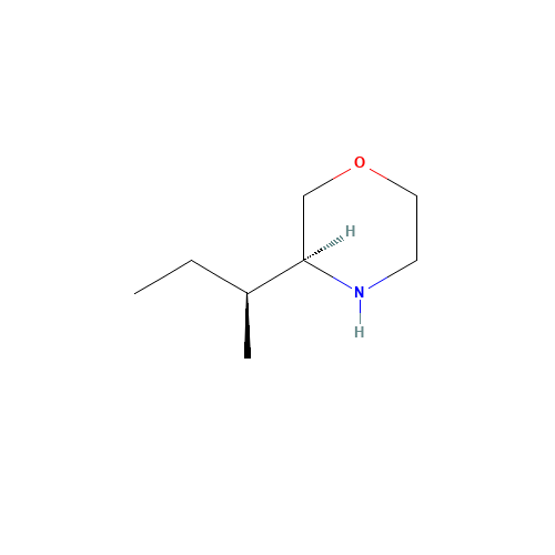 (S)-3-((S)-sec-butyl)morpholine (CAS: 1273577-23-3) - Chemical Structure and Molecular Formula 