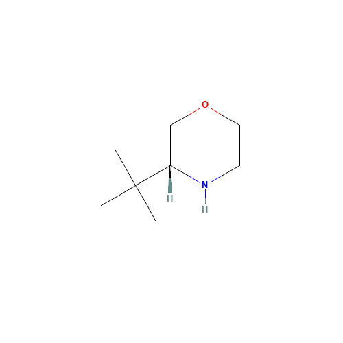 (R)-3-(tert-butyl)morpholine (CAS: 1286768-66-8) - Chemical Structure and Molecular Formula 