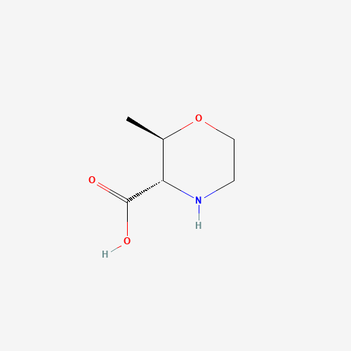 (2R,3S)-2-methylmorpholine-3-carboxylic acid (CAS: 1212252-84-0) - Chemical Structure and Molecular Formula 