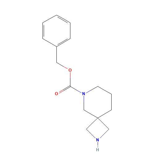 benzyl 2,6-diazaspiro[3.5]nonane-6-carboxylate (CAS: 1086394-81-1) - Chemical Structure and Molecular Formula 