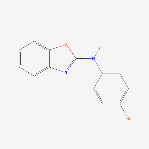 N-(4-Bromophenyl)-1,3-benzoxazol-2-amine (CAS: 93186-69-7) - Chemical Structure and Molecular Formula 