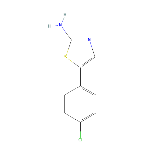 5-(4-Chlorophenyl)-1,3-thiazol-2-amine (CAS: 73040-66-1) - Chemical Structure and Molecular Formula 