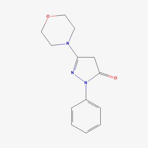 5-(4-Morpholinyl)-2-phenyl-1,2-dihydro-3H-pyrazol-3-one (CAS: 30707-74-5) - Chemical Structure and Molecular Formula 
