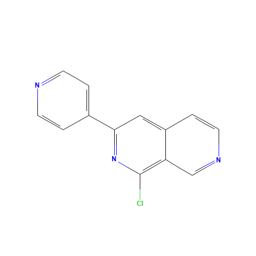 2,7-naphthyridine, 1-chloro-3-(4-pyridinyl)- (CAS: 1211593-56-4) - Related Chemical Product