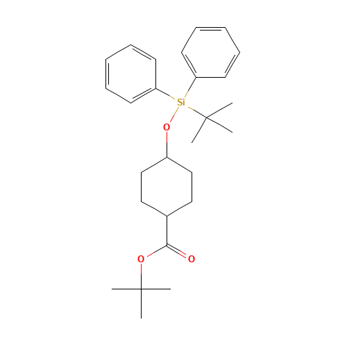 2-Methyl-2-propanyl 4-{[(2-methyl-2-propanyl)(diphenyl)silyl]oxy}cyclohexanecarboxylate (CAS: 1010086-31-3) - Related Chemical Product